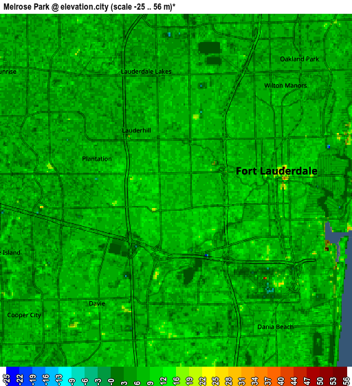 Zoom OUT 2x Melrose Park, United States elevation map