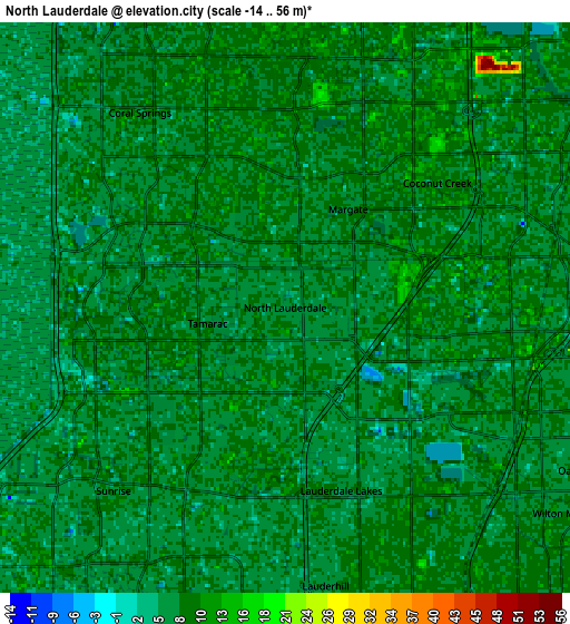 Zoom OUT 2x North Lauderdale, United States elevation map