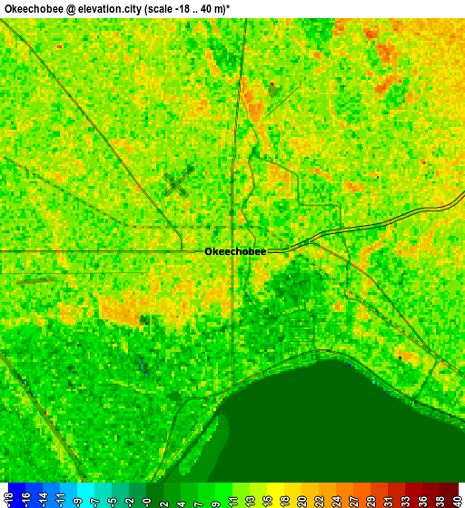 Zoom OUT 2x Okeechobee, United States elevation map