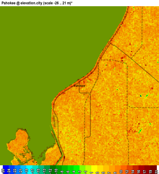 Zoom OUT 2x Pahokee, United States elevation map