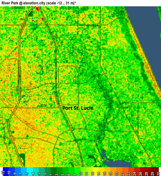 Zoom OUT 2x River Park, United States elevation map