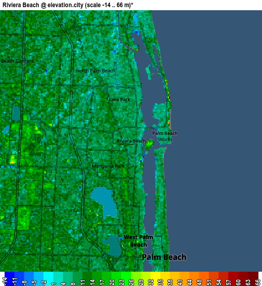 Zoom OUT 2x Riviera Beach, United States elevation map