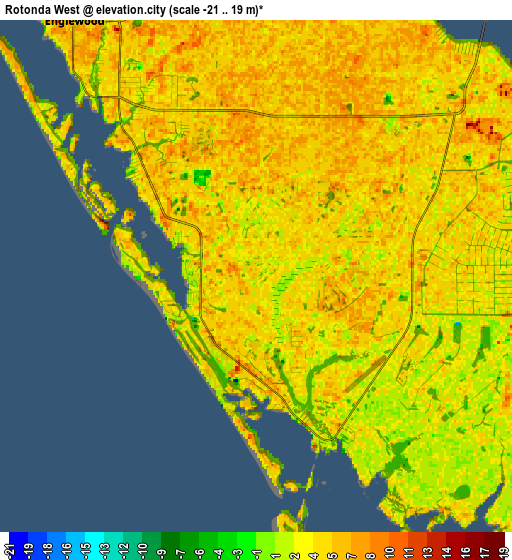 Zoom OUT 2x Rotonda West, United States elevation map