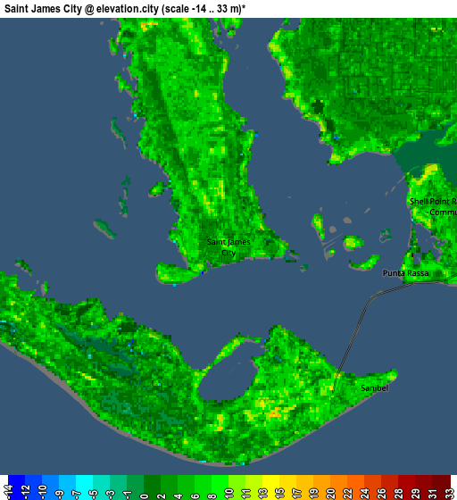 Zoom OUT 2x Saint James City, United States elevation map