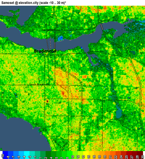 Zoom OUT 2x Samoset, United States elevation map