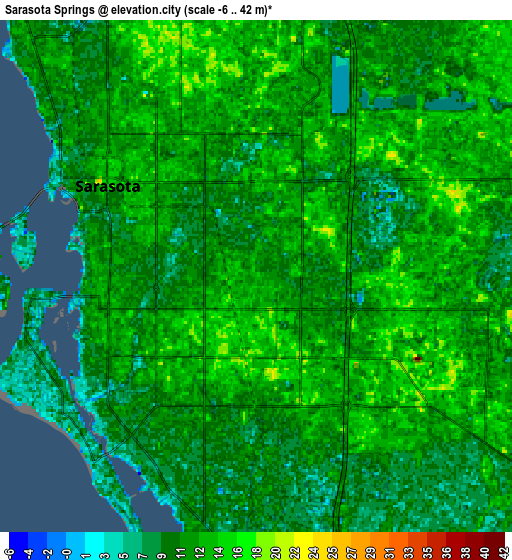 Zoom OUT 2x Sarasota Springs, United States elevation map