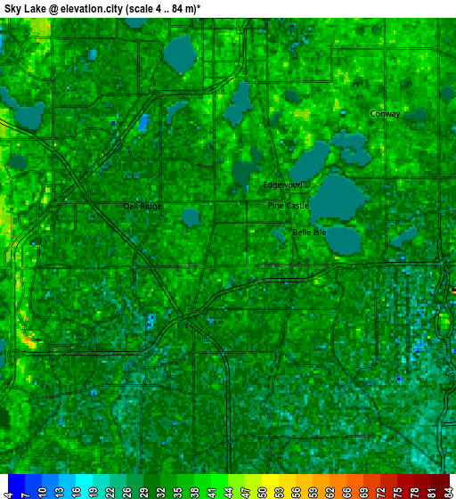 Zoom OUT 2x Sky Lake, United States elevation map