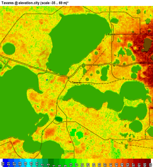 Zoom OUT 2x Tavares, United States elevation map