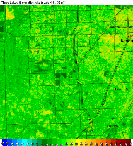 Zoom OUT 2x Three Lakes, United States elevation map