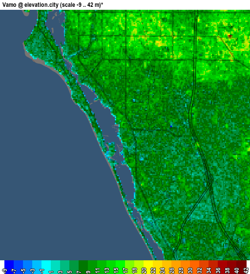 Zoom OUT 2x Vamo, United States elevation map