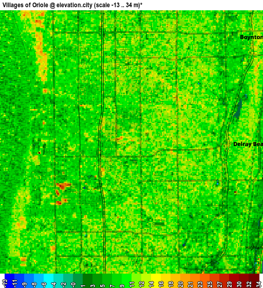 Zoom OUT 2x Villages of Oriole, United States elevation map