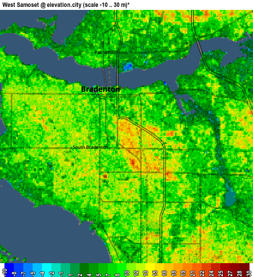 Zoom OUT 2x West Samoset, United States elevation map