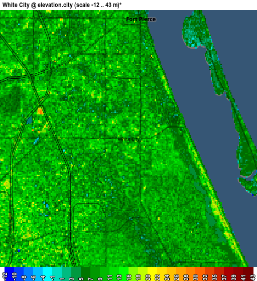 Zoom OUT 2x White City, United States elevation map