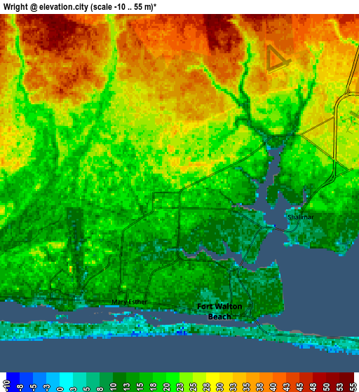 Zoom OUT 2x Wright, United States elevation map