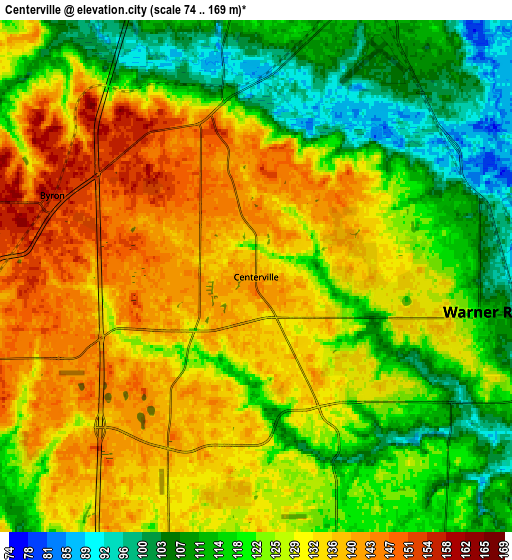 Zoom OUT 2x Centerville, United States elevation map