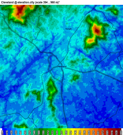 Zoom OUT 2x Cleveland, United States elevation map