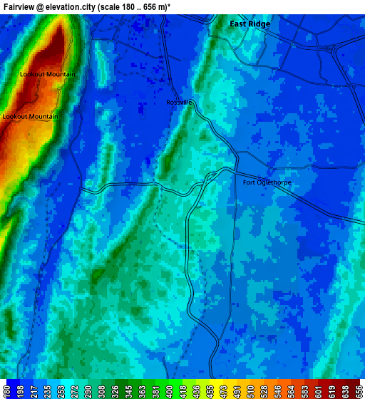 Zoom OUT 2x Fairview, United States elevation map