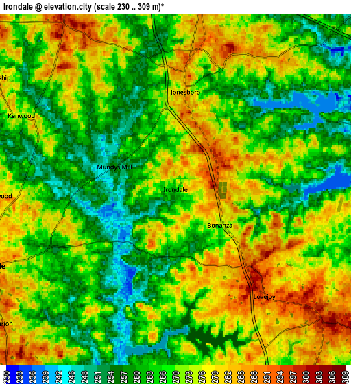 Zoom OUT 2x Irondale, United States elevation map