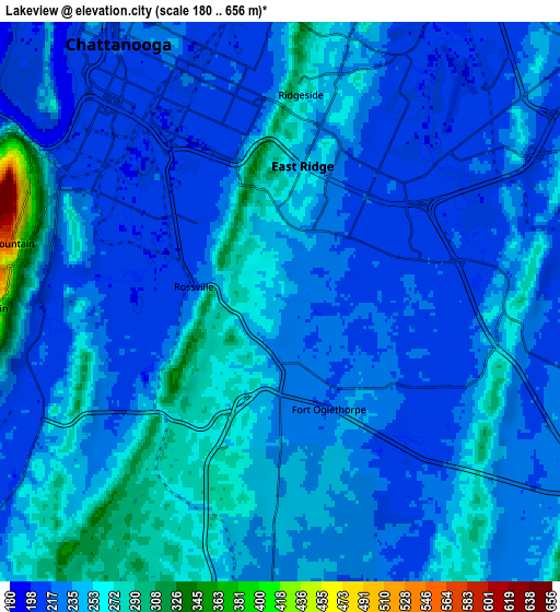 Zoom OUT 2x Lakeview, United States elevation map