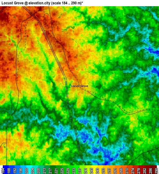 Zoom OUT 2x Locust Grove, United States elevation map