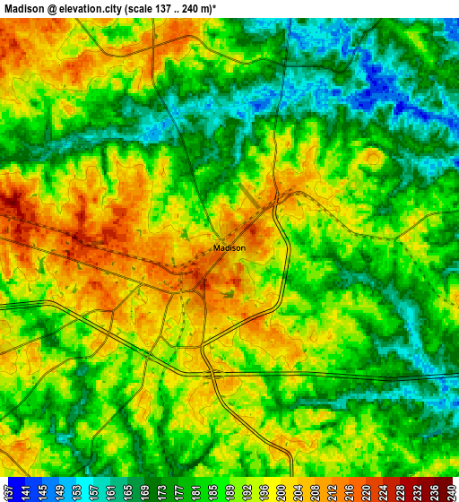 Zoom OUT 2x Madison, United States elevation map