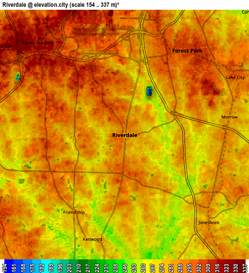 Zoom OUT 2x Riverdale, United States elevation map