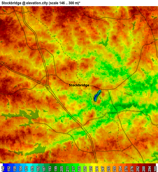 Zoom OUT 2x Stockbridge, United States elevation map