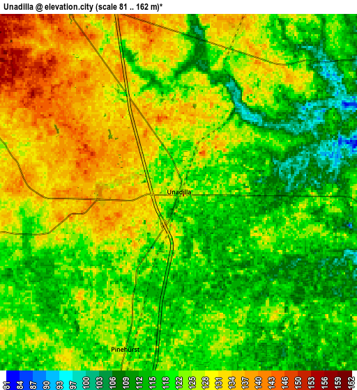 Zoom OUT 2x Unadilla, United States elevation map