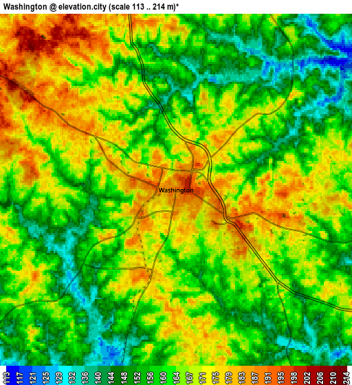 Zoom OUT 2x Washington, United States elevation map