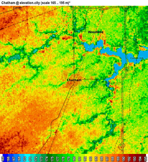 Zoom OUT 2x Chatham, United States elevation map