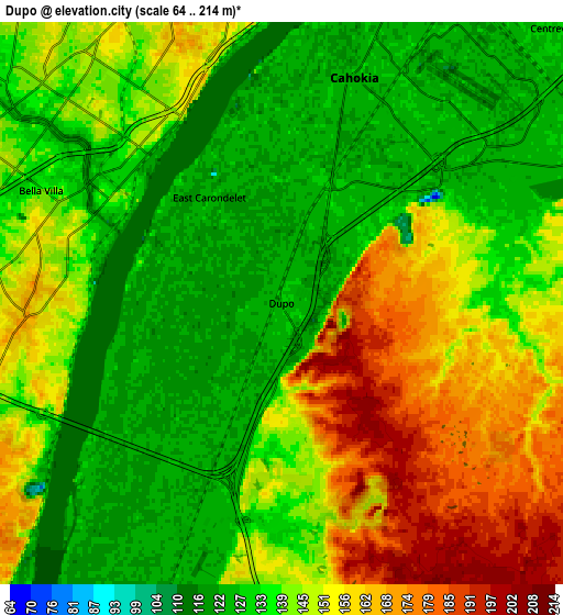 Zoom OUT 2x Dupo, United States elevation map