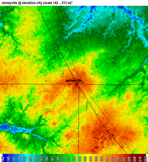 Zoom OUT 2x Jerseyville, United States elevation map