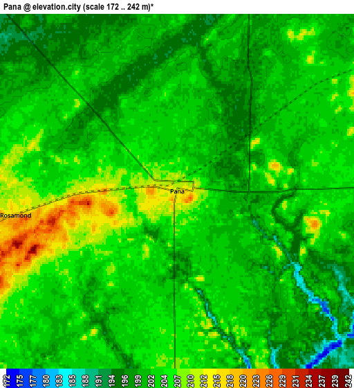 Zoom OUT 2x Pana, United States elevation map