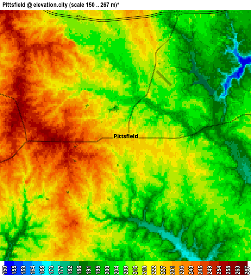 Zoom OUT 2x Pittsfield, United States elevation map