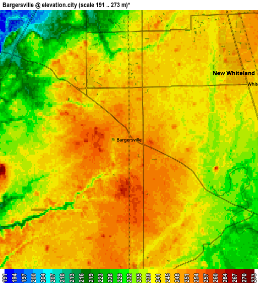 Zoom OUT 2x Bargersville, United States elevation map