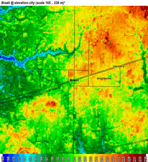 Zoom OUT 2x Brazil, United States elevation map