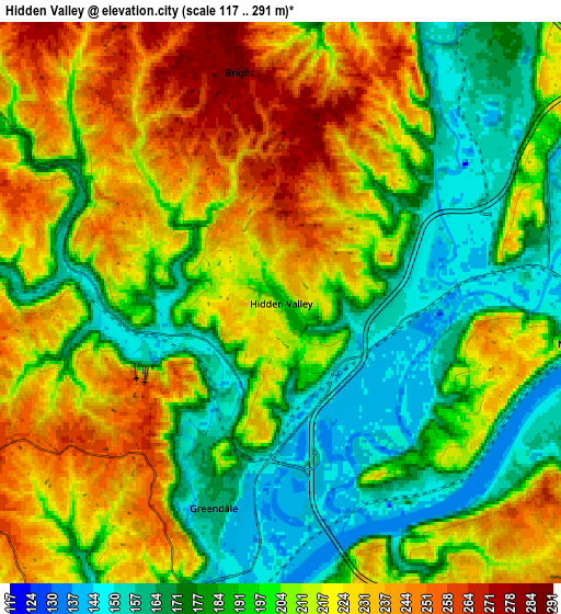 Zoom OUT 2x Hidden Valley, United States elevation map