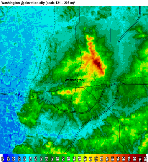 Zoom OUT 2x Washington, United States elevation map