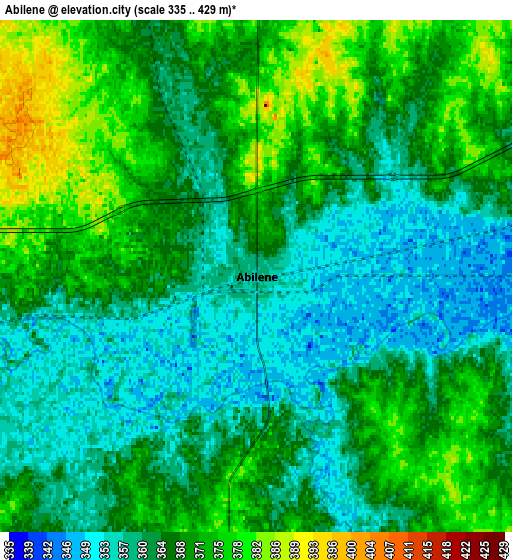 Zoom OUT 2x Abilene, United States elevation map