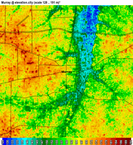 Zoom OUT 2x Murray, United States elevation map