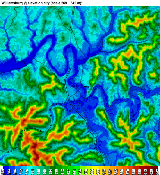 Zoom OUT 2x Williamsburg, United States elevation map