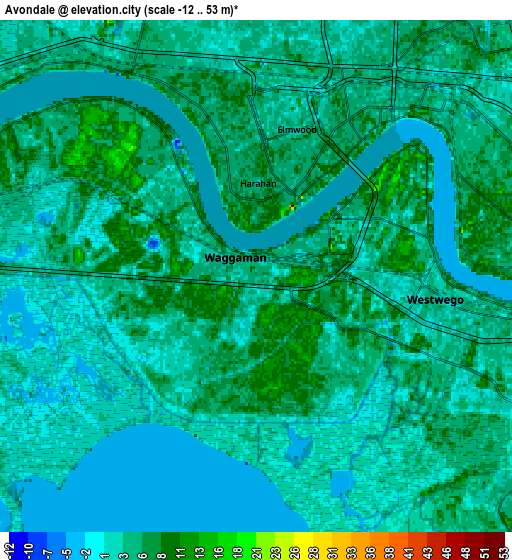 Zoom OUT 2x Avondale, United States elevation map