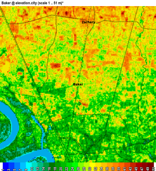 Zoom OUT 2x Baker, United States elevation map