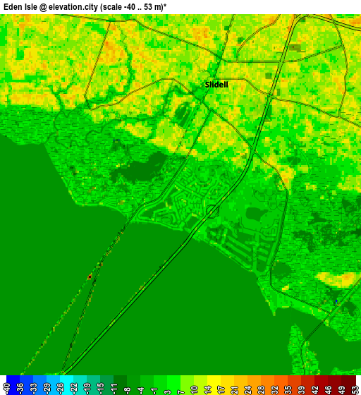 Zoom OUT 2x Eden Isle, United States elevation map