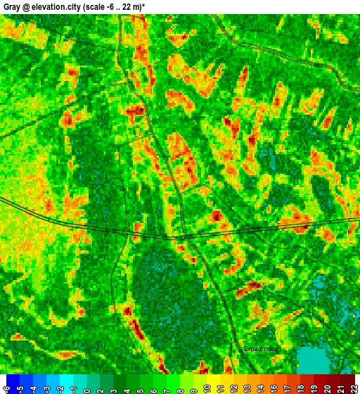 Zoom OUT 2x Gray, United States elevation map