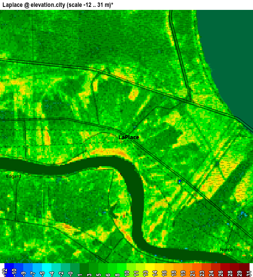 Zoom OUT 2x Laplace, United States elevation map