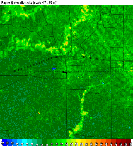 Zoom OUT 2x Rayne, United States elevation map