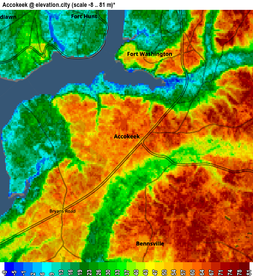 Zoom OUT 2x Accokeek, United States elevation map