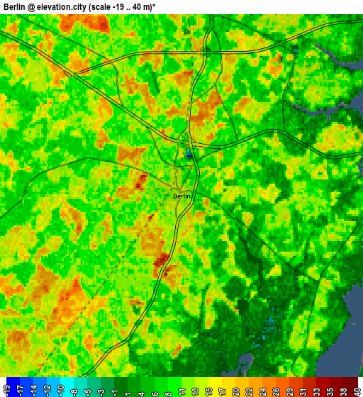 Zoom OUT 2x Berlin, United States elevation map