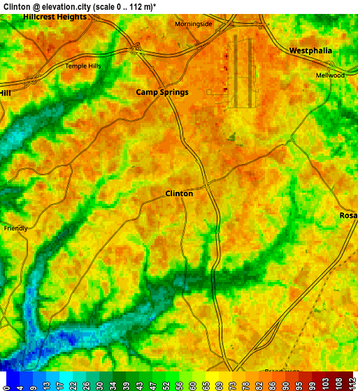 Zoom OUT 2x Clinton, United States elevation map